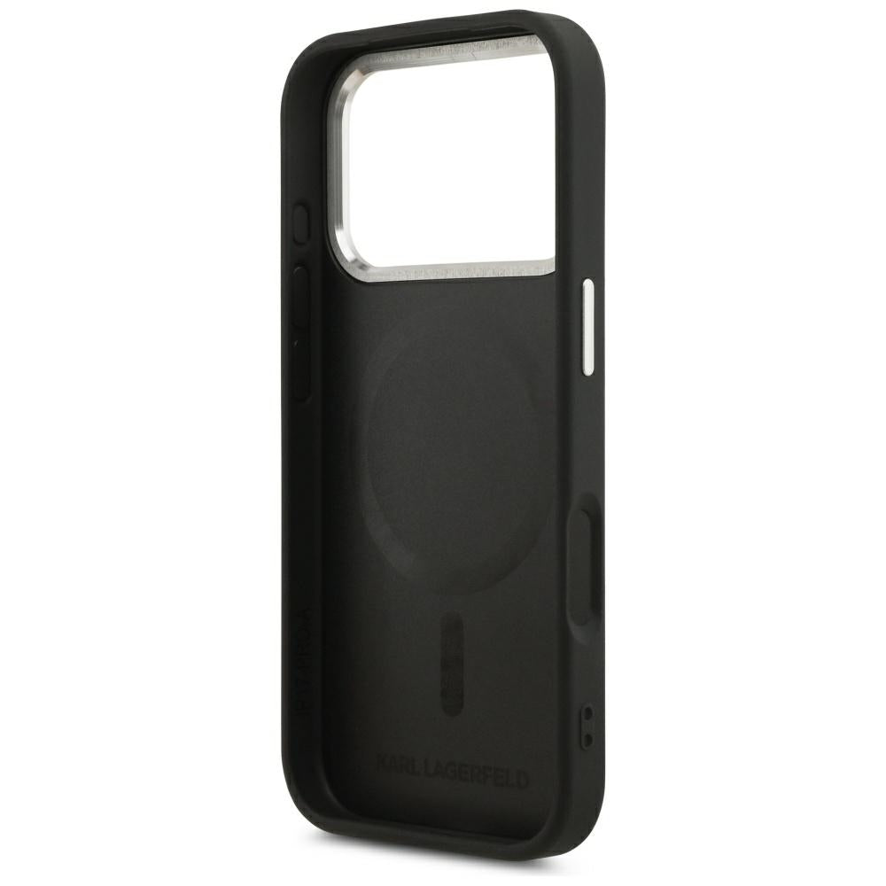 MagSafe Case for Apple iPhone 18 Pro Max / 17 Pro Max, Karl Lagerfeld, EMB. Ring Karl RSG Logo, Black