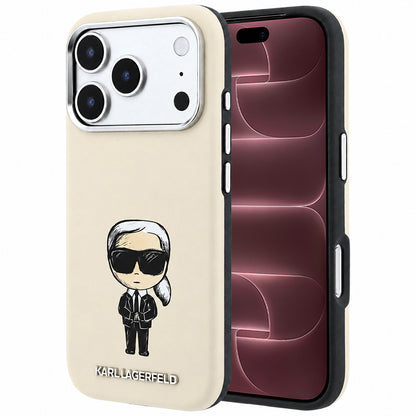 MagSafe Case for Apple iPhone 18 Pro Max / 17 Pro Max, Karl Lagerfeld, Ikonik Sketch, Beige