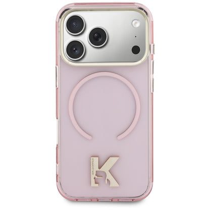MagSafe Case for Apple iPhone 18 Pro Max / 17 Pro Max, Karl Lagerfeld, IML Karl Head Logo, Pink
