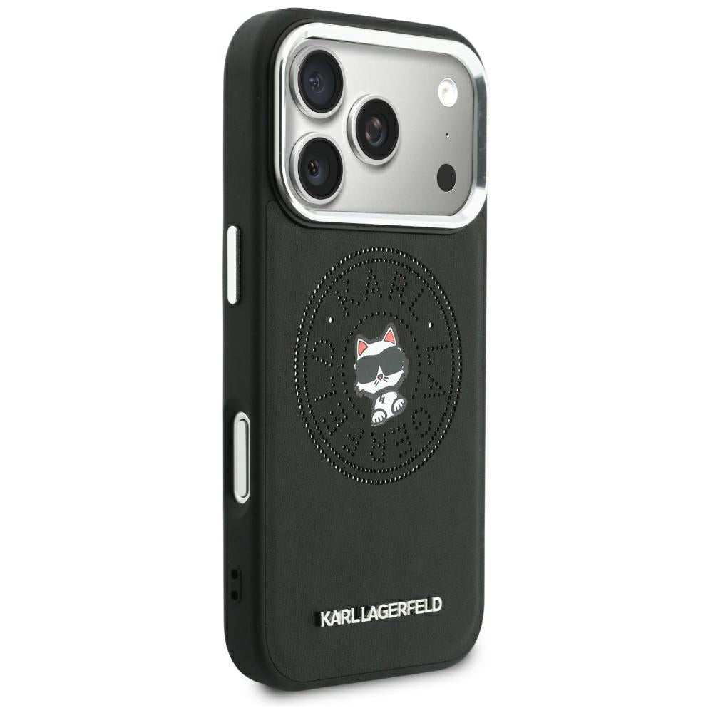 MagSafe Case for Apple iPhone 18 Pro Max / 17 Pro Max, Karl Lagerfeld, Point and Choupette Sketch, Black