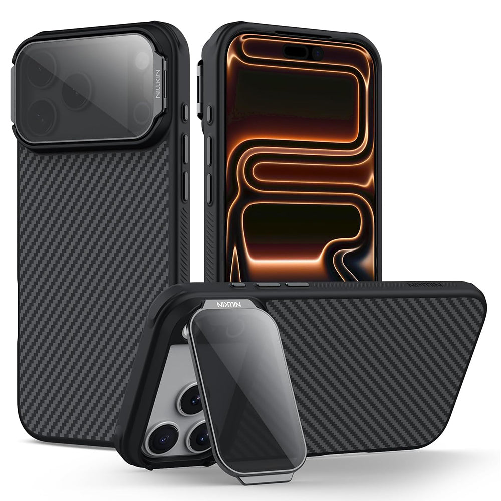 MagSafe Case for Apple iPhone 18 Pro Max / 17 Pro Max, Nillkin, CarboProp with Transparent Black Lens Cover, Black