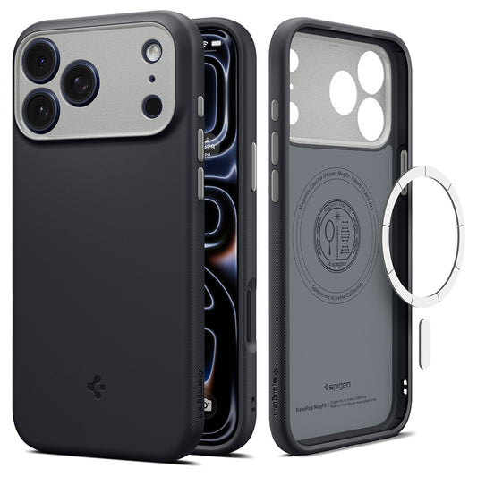 MagSafe Case for Apple iPhone 18 Pro Max / 17 Pro Max, Spigen, Caseology Nano Pop, Black ACS12142