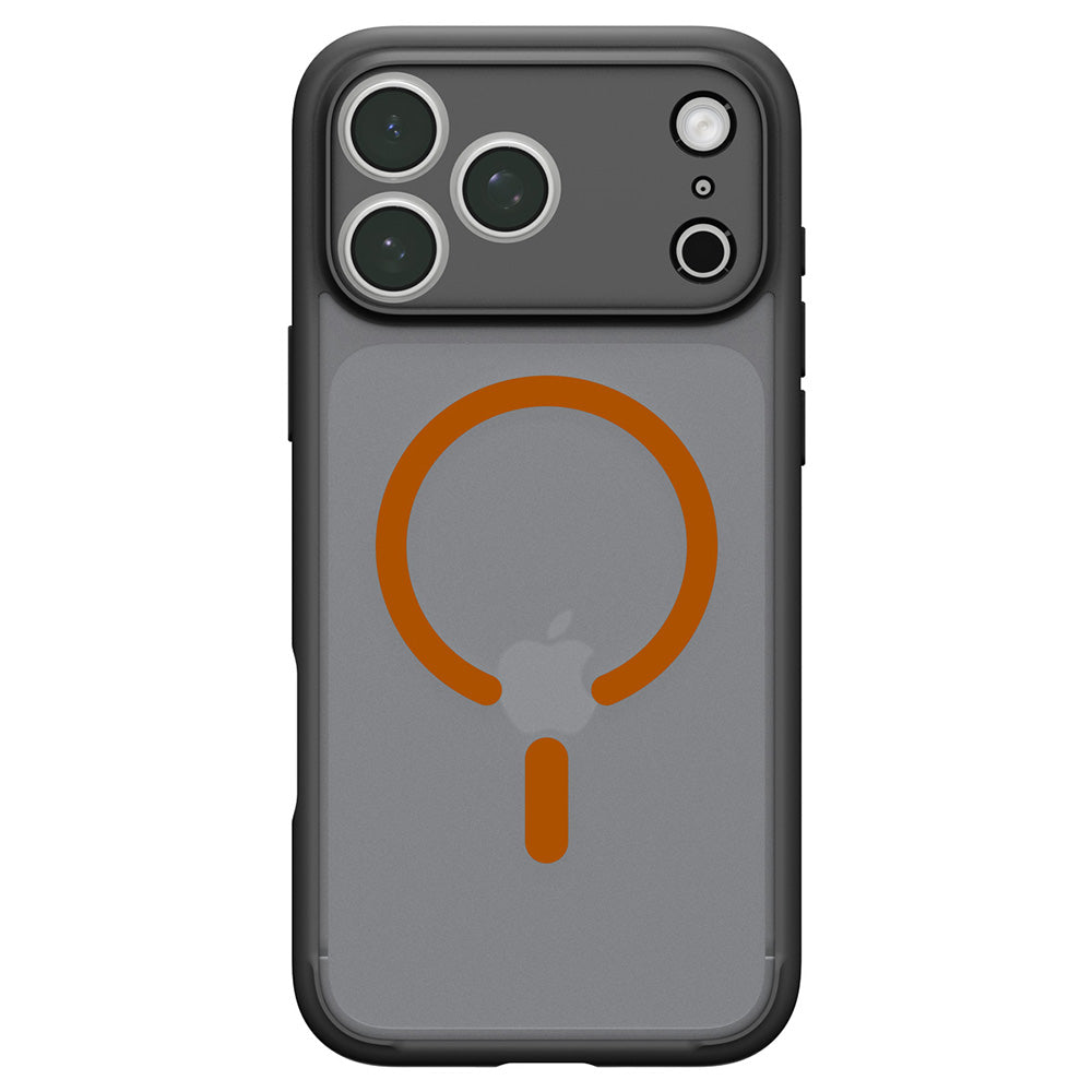 MagSafe Case for Apple iPhone 18 Pro Max / 17 Pro Max, Spigen, Ultra Hybrid, Matte Black Orange ACS12125