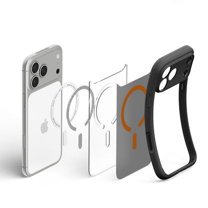 MagSafe Case for Apple iPhone 18 Pro Max / 17 Pro Max, Spigen, Ultra Hybrid, Matte Black Orange ACS12125