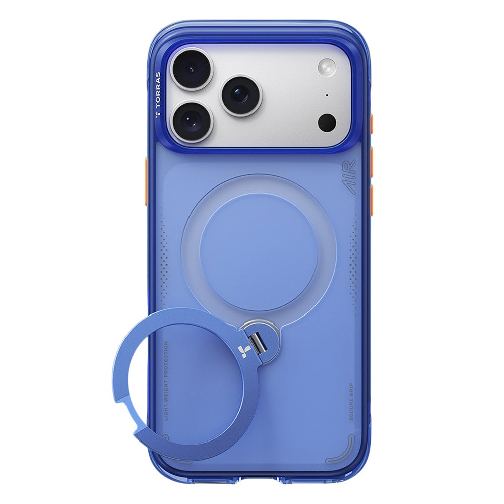 MagSafe Case for Apple iPhone 18 Pro Max / 17 Pro Max, Torras, Ostand Q3 Air, Blue