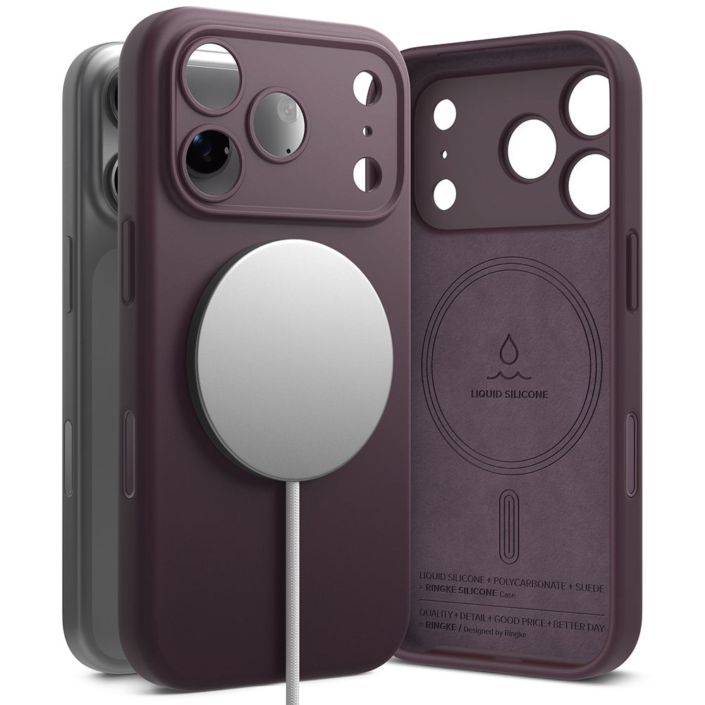 MagSafe Case for Apple iPhone 18 Pro Max, Ringke, Silicone, Dark Burgundy
