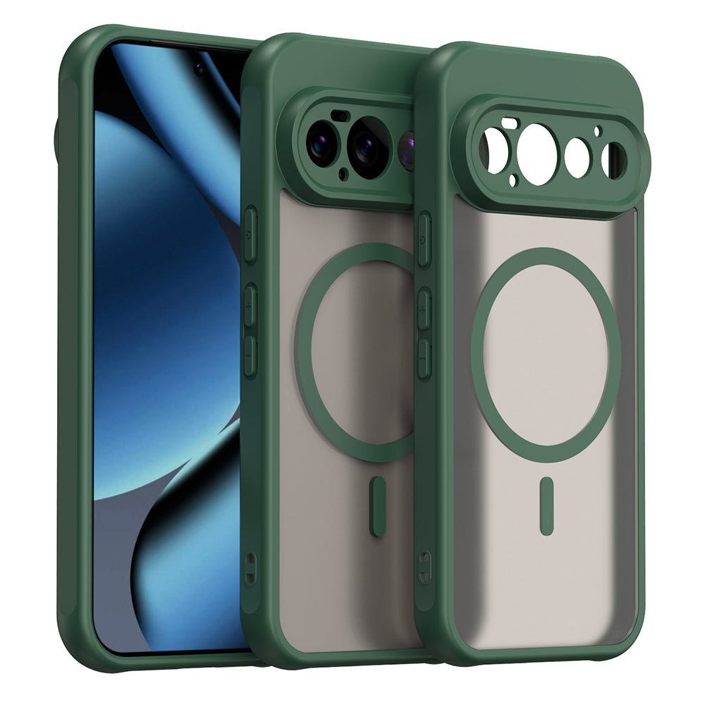 MagSafe Case for Google Pixel 11 Pro, Techsuit, HaloFrost II, Green