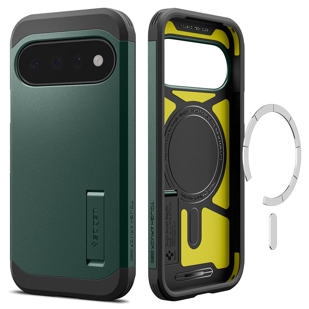 MagSafe Case for Google Pixel 11, Spigen, Tough Armor, Green ACS11854