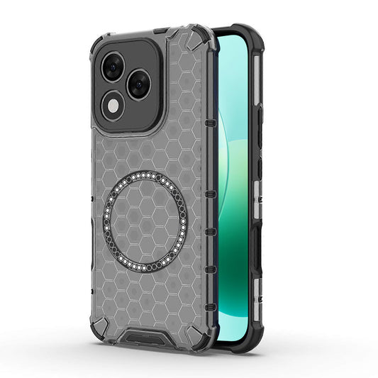 MagSafe Case for Honor 400 Lite, Techsuit, HoneyComb Shield, Black