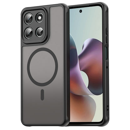 MagSafe Case for Motorola Moto G86, Techsuit, HaloFrost II, Black