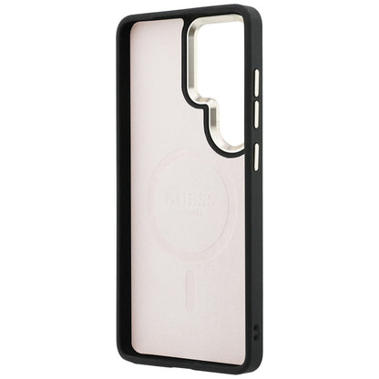 MagSafe Case for Samsung Galaxy S26 Ultra S948, Guess, 4G Embossed Ring, Pink