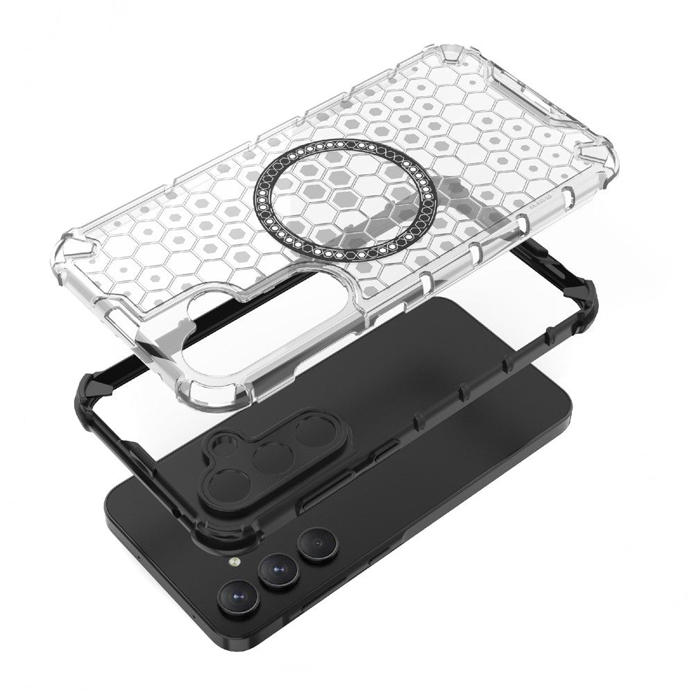 MagSafe Case for Samsung Galaxy S25 Ultra S938, Techsuit, HoneyComb Shield, Green