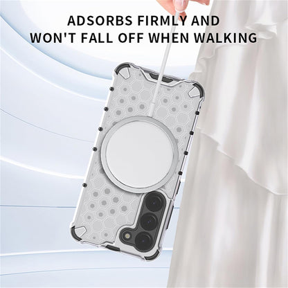 MagSafe Case for Samsung Galaxy A05 A055, Techsuit, HoneyComb Shield, White