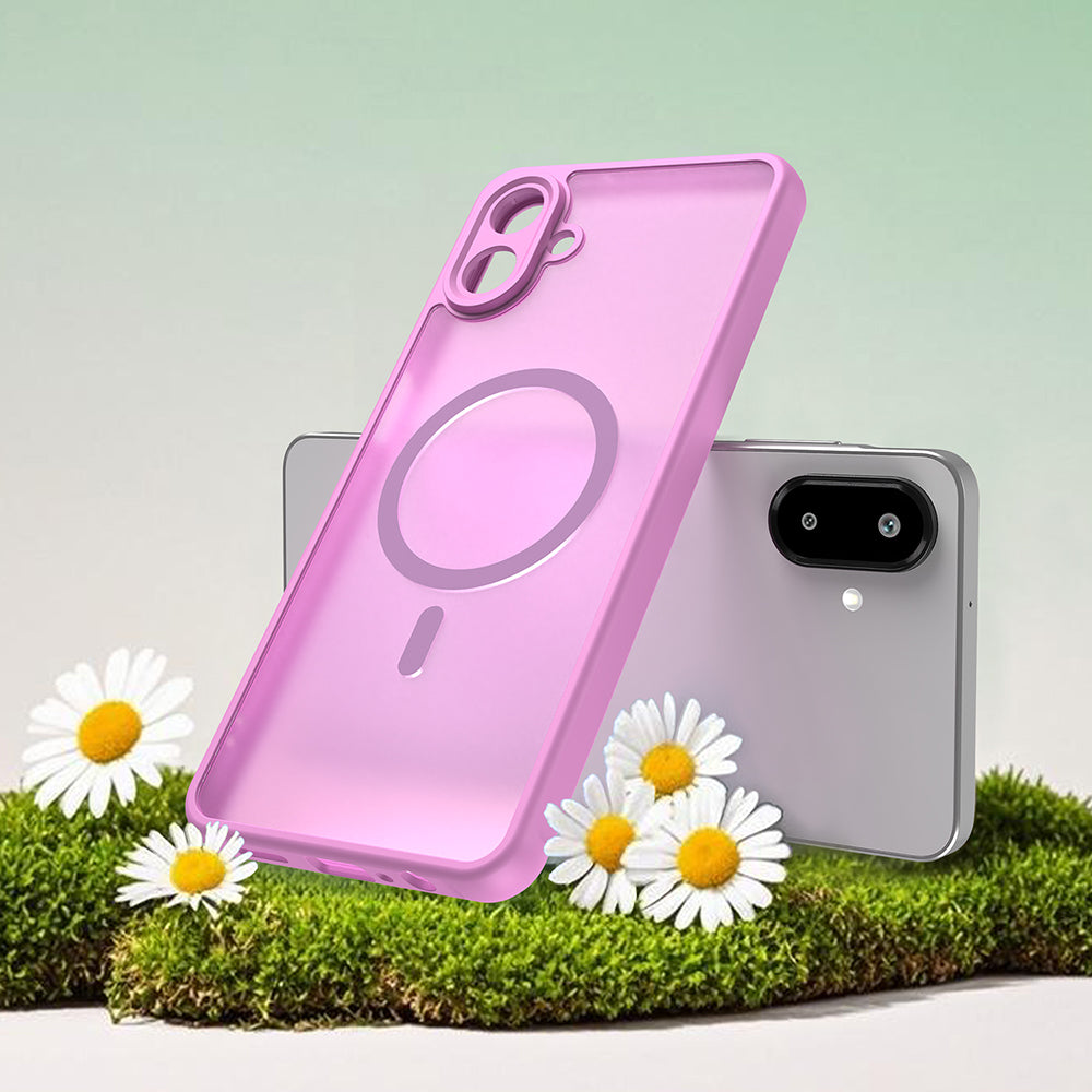 MagSafe Case for Samsung Galaxy A07 4G A075, Techsuit, HaloFrost II, Pink