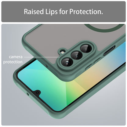 MagSafe Case for Samsung Galaxy A26 A266, Techsuit, HaloFrost II, Green