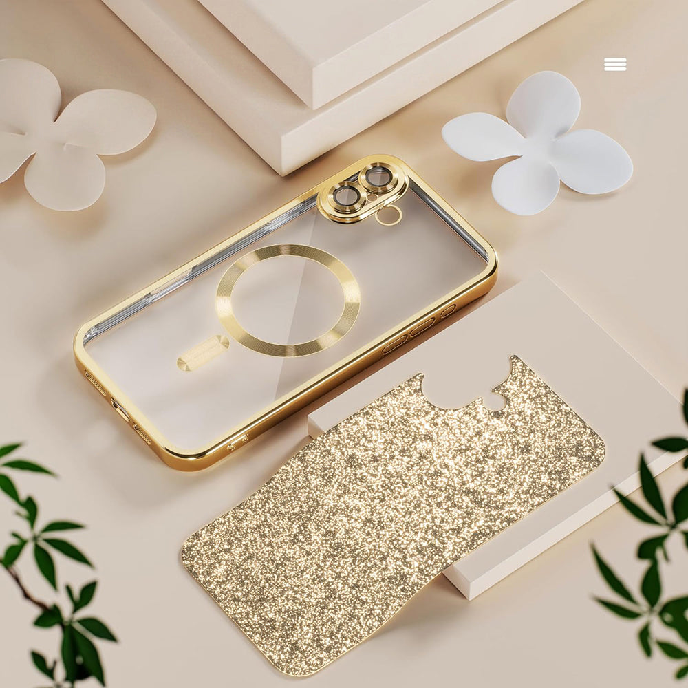 MagSafe Case for Samsung Galaxy A27 5G, Techsuit, Luxury Glitter, Silver