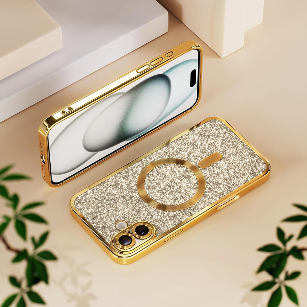 MagSafe Case for Samsung Galaxy A27 5G, Techsuit, Luxury Glitter, Blue