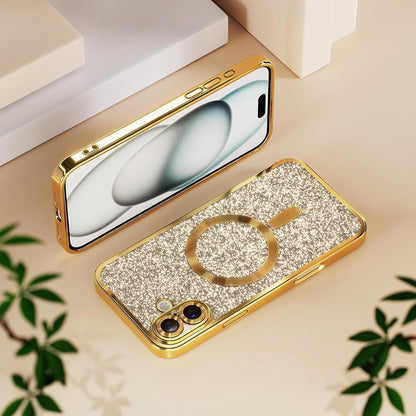 MagSafe Case for Samsung Galaxy A27 5G, Techsuit, Luxury Glitter, Light Green