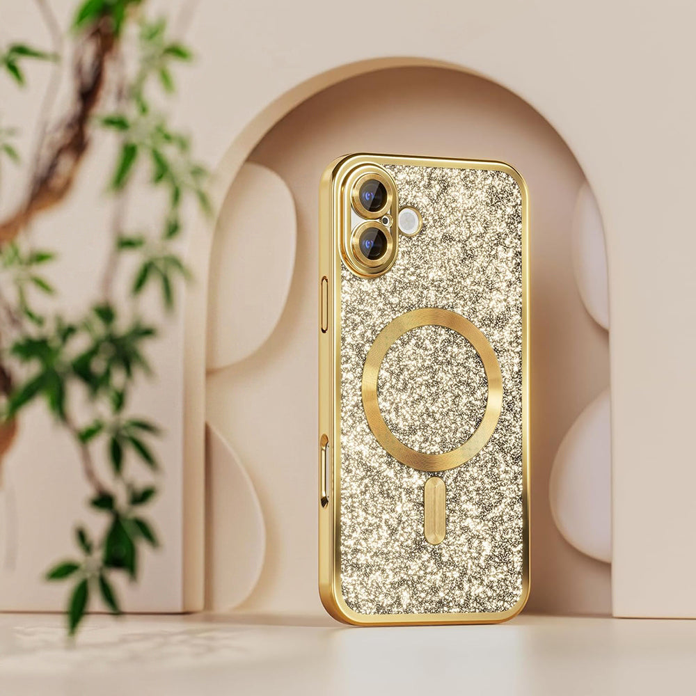 MagSafe Case for Samsung Galaxy A27 5G, Techsuit, Luxury Glitter, Dark Green