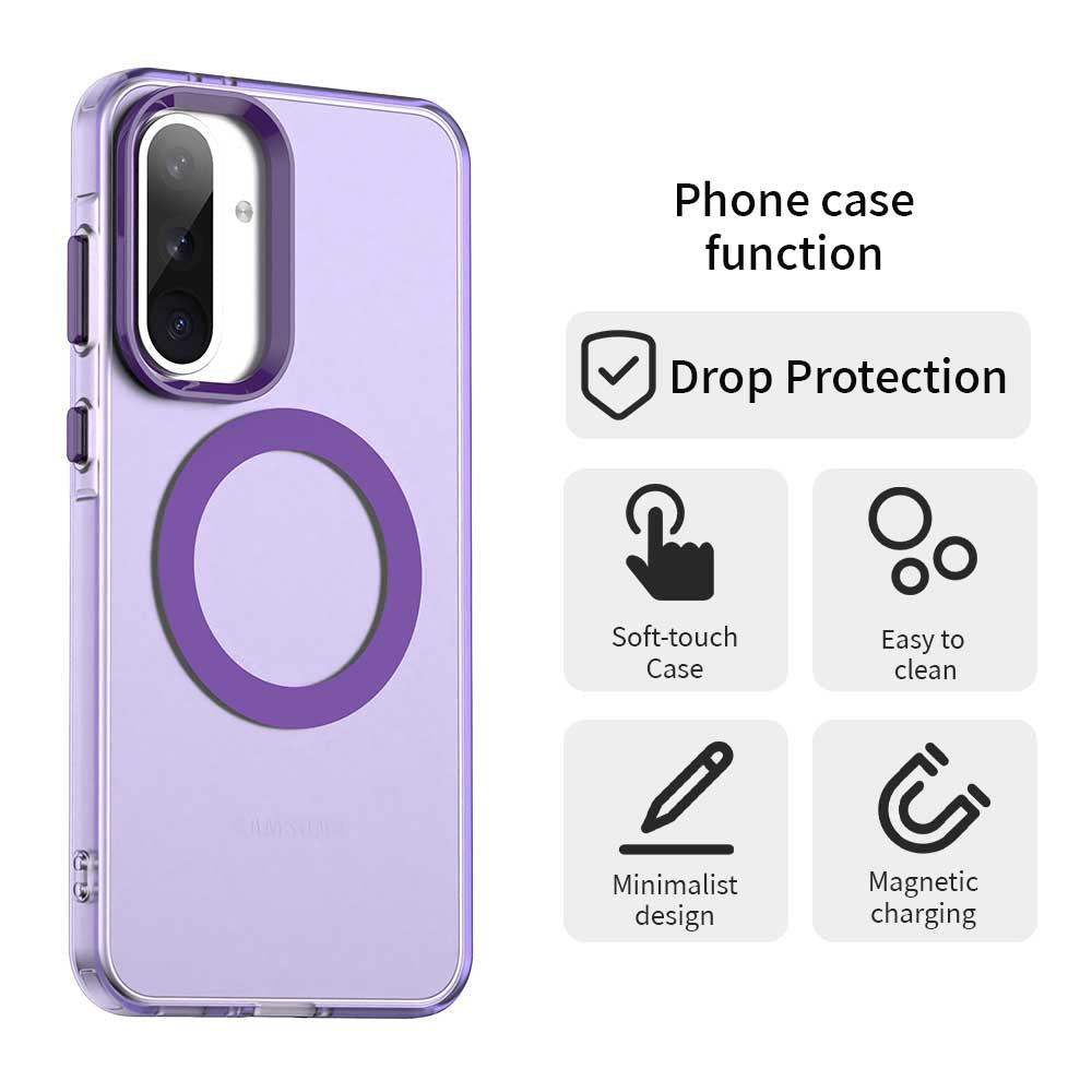 MagSafe Case for Samsung Galaxy A36 A366, Techsuit, CandyCase, Purple