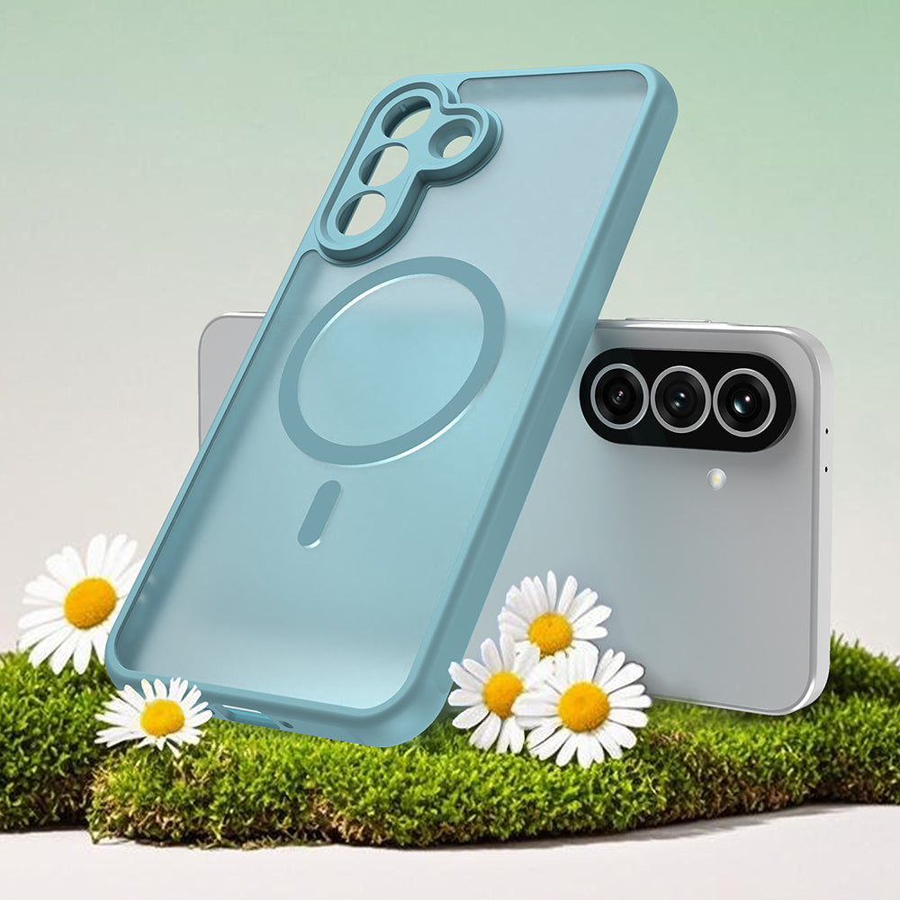 MagSafe Case for Samsung Galaxy A37 5G, Techsuit, HaloFrost II, Light Green