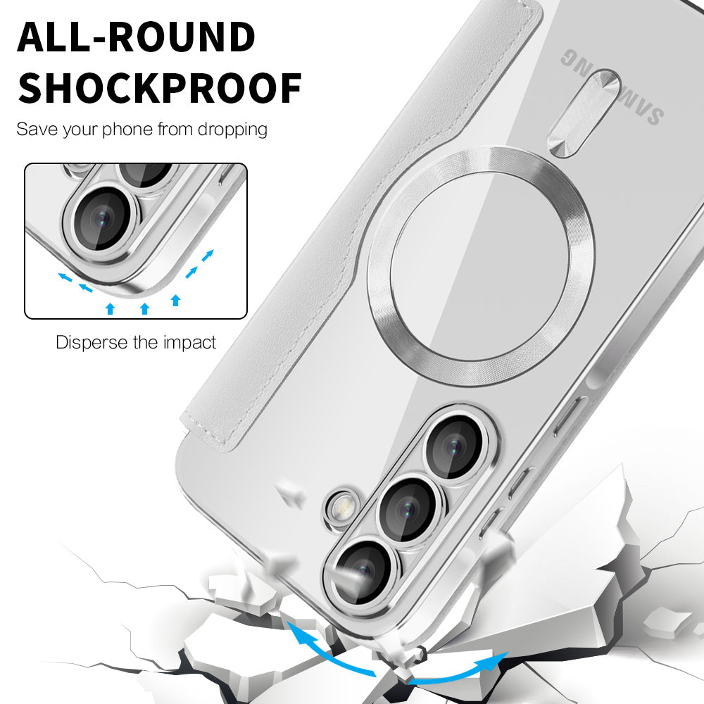 MagSafe Case for Samsung Galaxy A37 5G, Techsuit, SmartMag Book, Gray