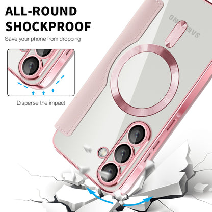 MagSafe Case for Samsung Galaxy A37 5G, Techsuit, SmartMag Book, Pink