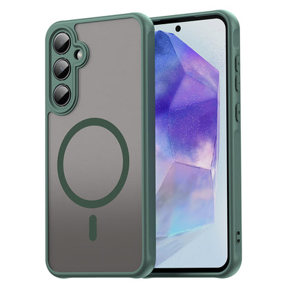 MagSafe Case for Samsung Galaxy A55 5G A556, Techsuit, HaloFrost II, Green