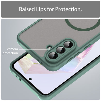 MagSafe Case for Samsung Galaxy A56 A566, Techsuit, HaloFrost II, Green