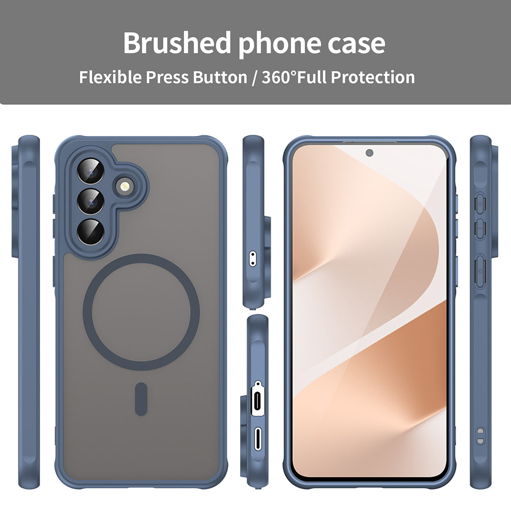 MagSafe Case for Samsung Galaxy A57 5G, Techsuit, HaloFrost II, Navy Blue