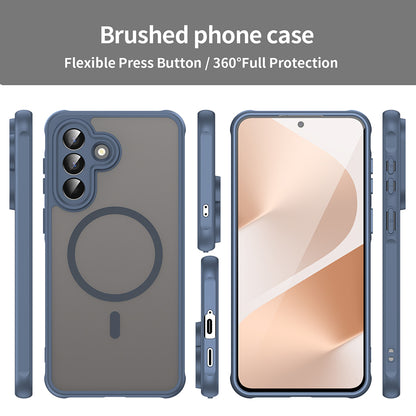 MagSafe Case for Samsung Galaxy A57 5G, Techsuit, HaloFrost II, Navy Blue