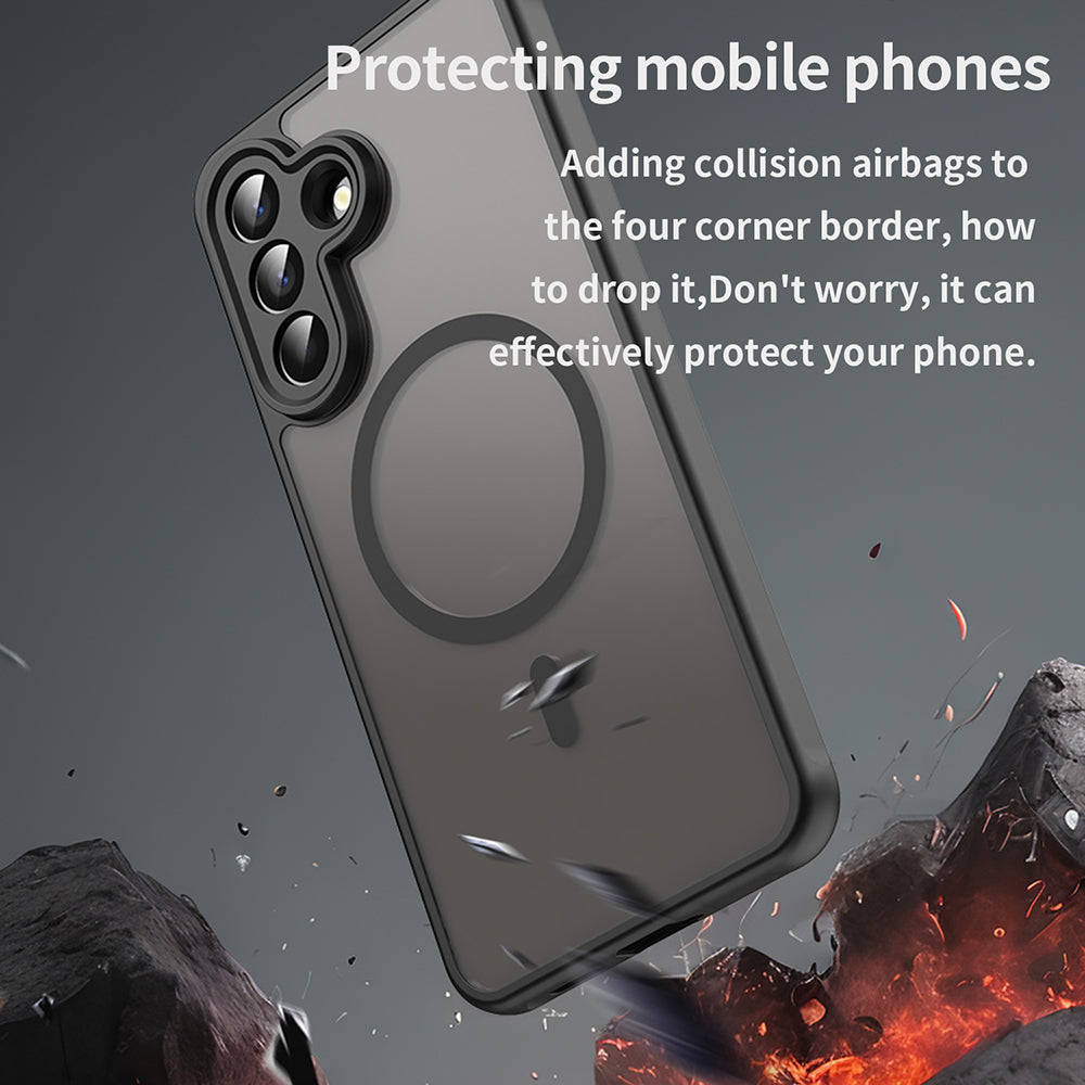 MagSafe Case for Samsung Galaxy A57 5G, Techsuit, HaloFrost II, Black