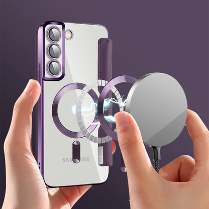 MagSafe Case for Samsung Galaxy S22+ 5G S906, Techsuit, SmartMag Book, Purple