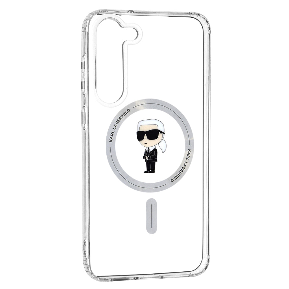 MagSafe Case for Samsung Galaxy S23+ S916, Karl Lagerfeld, IML Ikonik Karl, Transparent