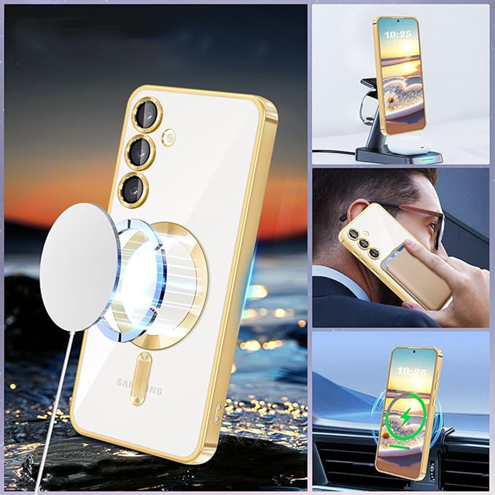 MagSafe Case for Samsung Galaxy S23 S911, Techsuit, Luxury Crystal, Black