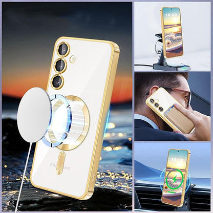 MagSafe Case for Samsung Galaxy S23 S911, Techsuit, Luxury Crystal, Black