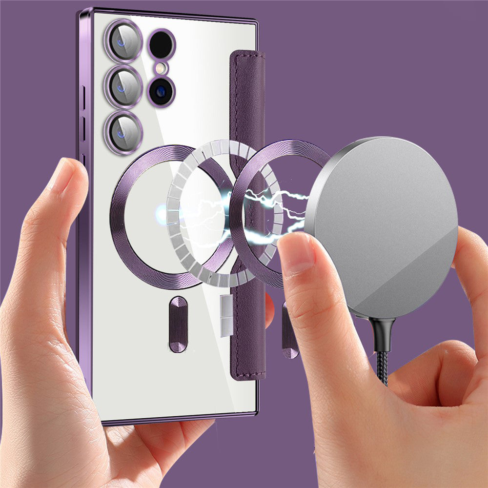MagSafe Case for Samsung Galaxy S23 Ultra S918, Techsuit, SmartMag Book, Gray