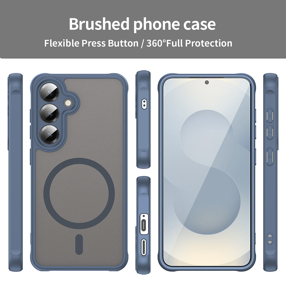 MagSafe Case for Samsung Galaxy S24+ S926, Techsuit, HaloFrost II, Navy Blue