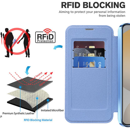 MagSafe Case for Samsung Galaxy S24 S921, Techsuit, SmartMag Book, Blue