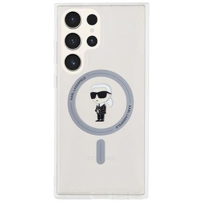 MagSafe Case for Samsung Galaxy S24 Ultra S928, Karl Lagerfeld, IML Ikonik Karl, Transparent