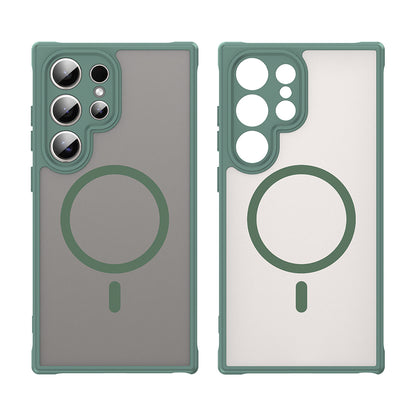 MagSafe Case for Samsung Galaxy S24 Ultra S928, Techsuit, HaloFrost II, Green