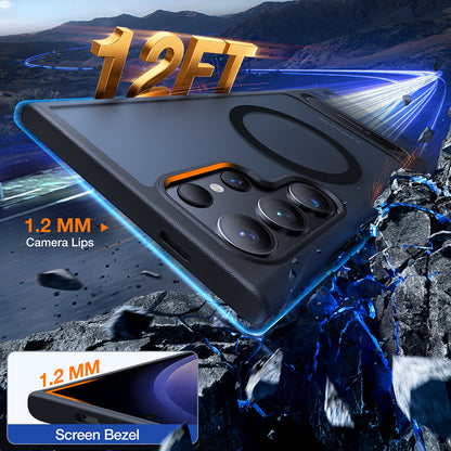 MagSafe Case for Samsung Galaxy S24 Ultra S928, Torras, Pstand, Black