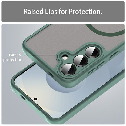 MagSafe Case for Samsung Galaxy S25 FE, Techsuit, HaloFrost II, Green