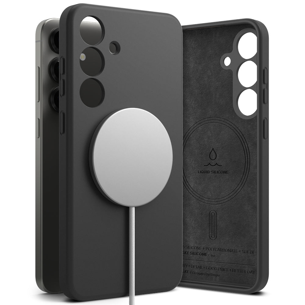 MagSafe Case for Samsung Galaxy S25+ S936, Ringke, Silicone, Black