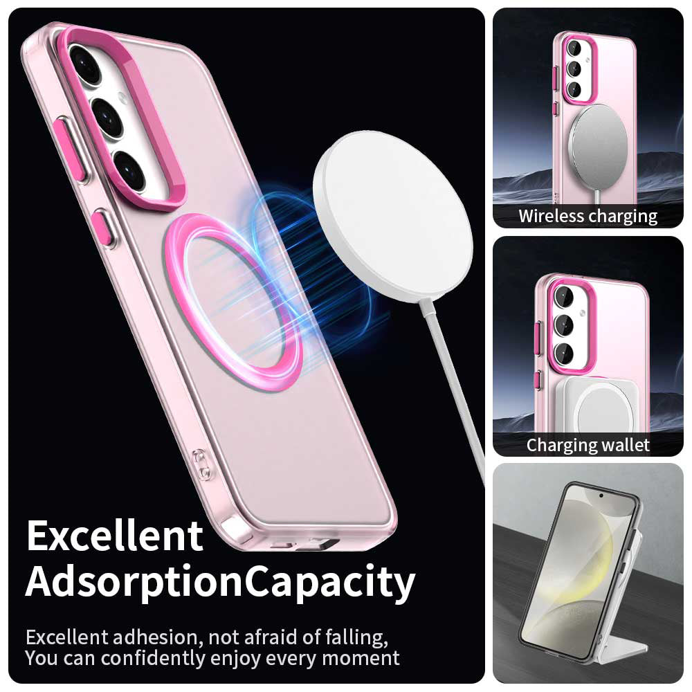 MagSafe Case for Samsung Galaxy S25+ S936 / S24+ S926, Techsuit, CandyCase, Pink