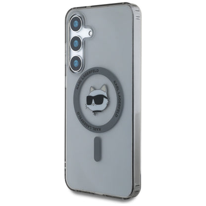 MagSafe Case for Samsung Galaxy S25 S931, Karl Lagerfeld, IML Choupette's Head, Black