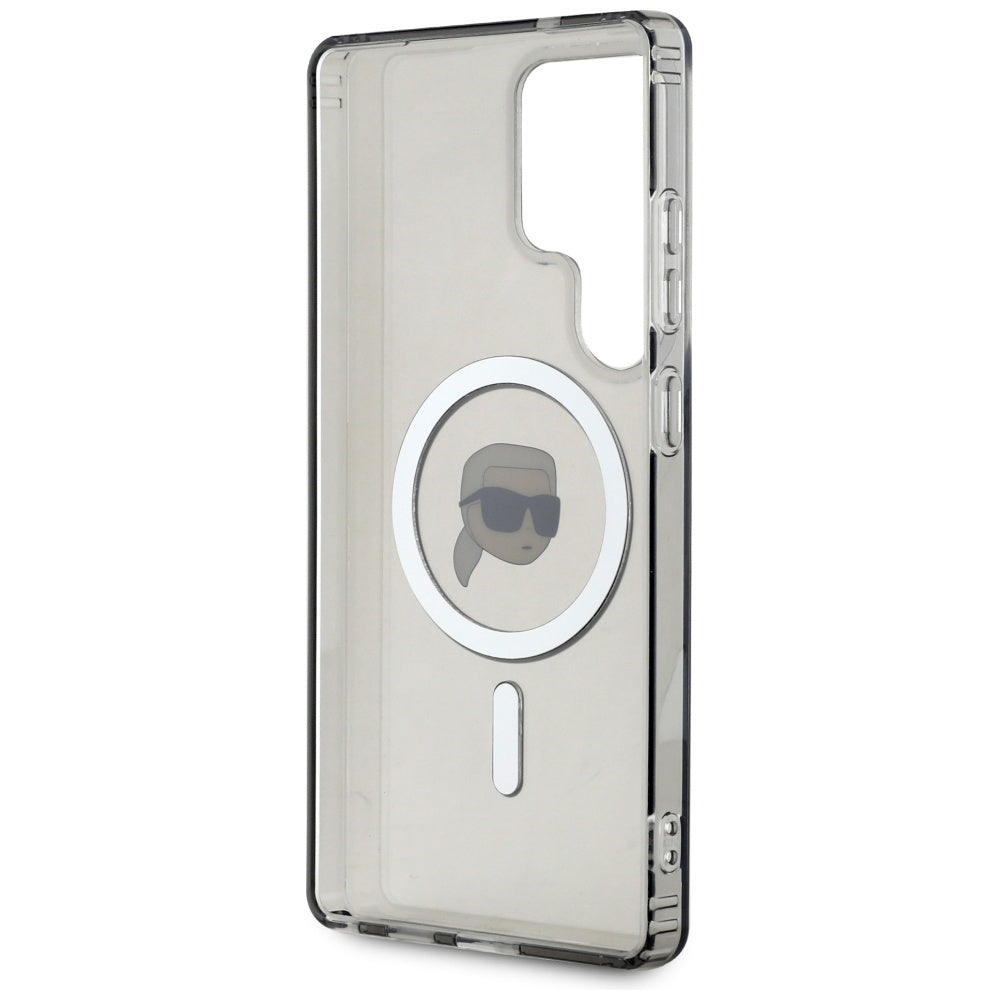 MagSafe Case for Samsung Galaxy S25 Ultra S938, Karl Lagerfeld, IML Karl's Head, Black