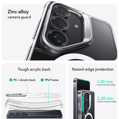 MagSafe Case for Samsung Galaxy S26 S942, ESR, Classic Hybrid Kickstand, Transparent