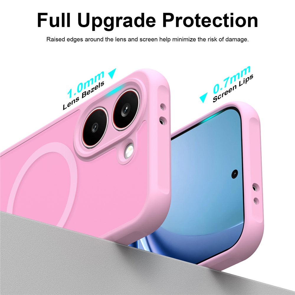 MagSafe Case for Samsung Galaxy S26 FE S741, Techsuit, HaloFrost II, Pink