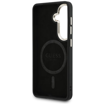 MagSafe Case for Samsung Galaxy S26 Plus S947, Guess, 4G Embossed Ring, Black